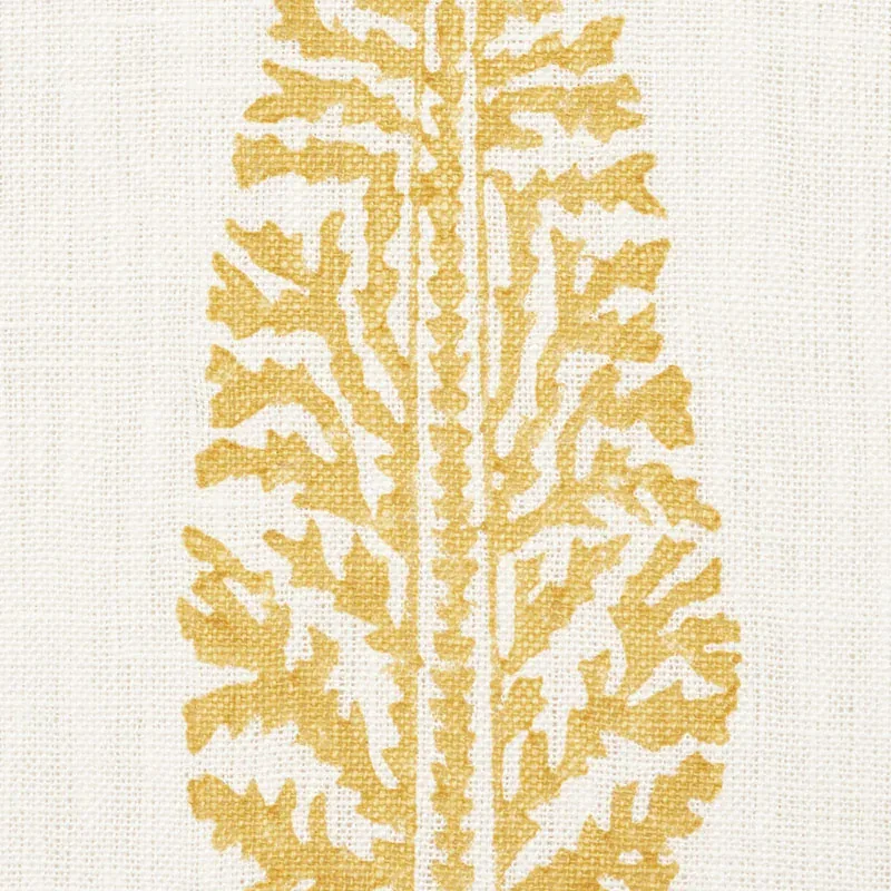 JUNIPER BLOCK PRINT Fabric – YELLOW | Schumacher | Wallpaper JUNIPER BLOCK PRINT fabric YELLOW color by Schumacher