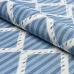 KAI STRIPED IKAT Fabric – BLUE | Schumacher | Wallpaper Twin KAI STRIPED IKAT fabric BLUE color by Schumacher