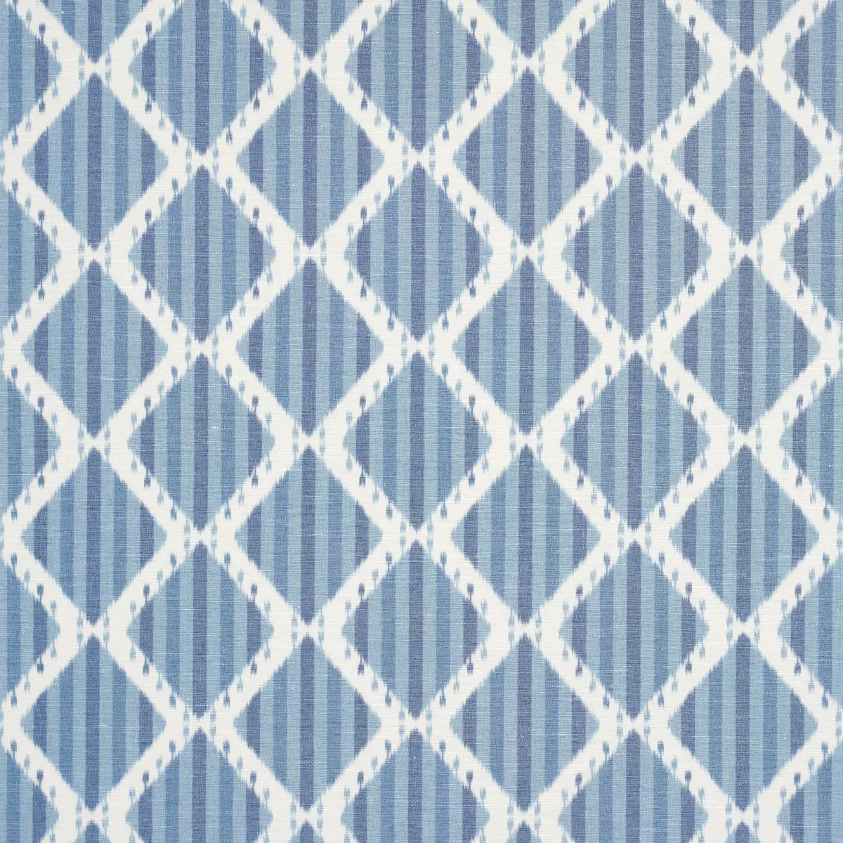 KAI STRIPED IKAT Fabric – BLUE | Schumacher | Wallpaper Twin KAI STRIPED IKAT fabric BLUE color by Schumacher