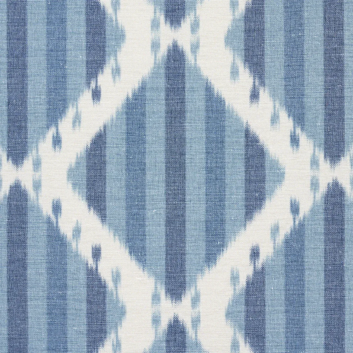 KAI STRIPED IKAT Fabric – BLUE | Schumacher | Wallpaper Twin KAI STRIPED IKAT fabric BLUE color by Schumacher
