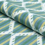 KAI STRIPED IKAT fabric GREEN color by Schumacher
