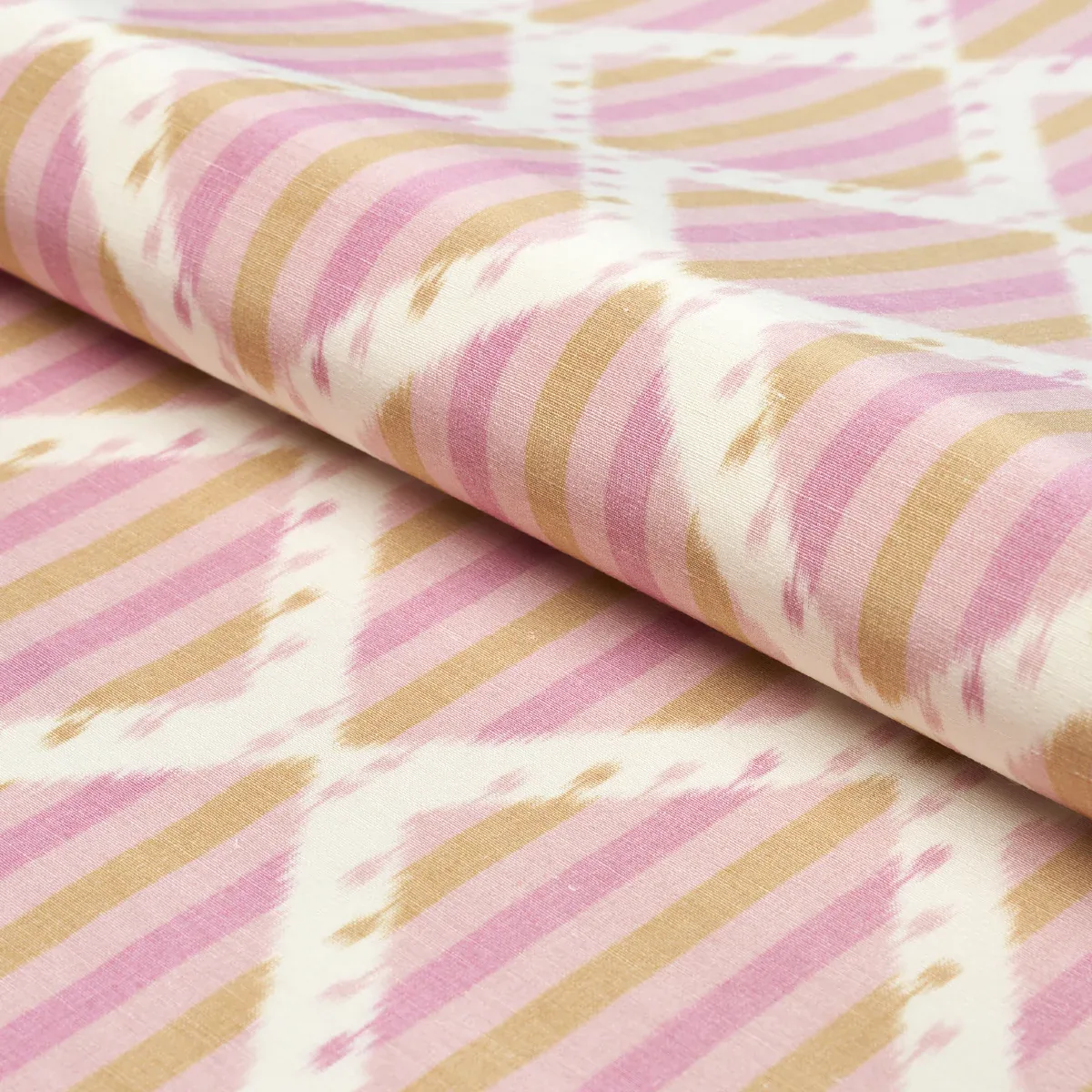 KAI STRIPED IKAT fabric PINK color by Schumacher