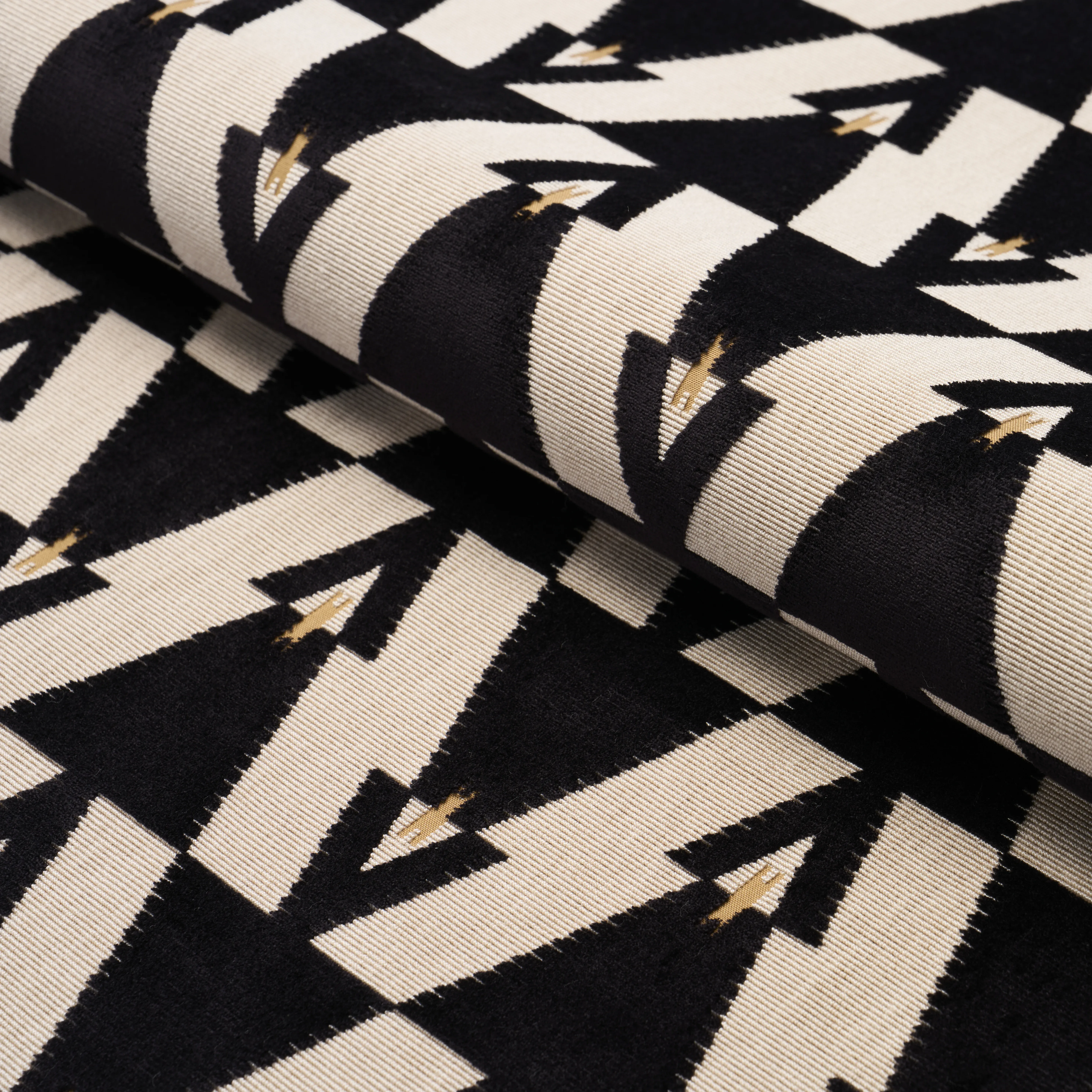 KALIDO VELVET Fabric – ONYX | Schumacher | Wallpaper Twins KALIDO VELVET fabric ONYX color by Schumacher