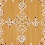 KALINDI EMBROIDERY Fabric – SAFFRON | Schumacher | Wallpaper KALINDI EMBROIDERY fabric SAFFRON color by Schumacher