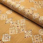 KALINDI EMBROIDERY Fabric – SAFFRON | Schumacher | Wallpaper KALINDI EMBROIDERY fabric SAFFRON color by Schumacher