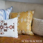 KALINDI EMBROIDERY Fabric – SAFFRON | Schumacher | Wallpaper KALINDI EMBROIDERY fabric SAFFRON color by Schumacher