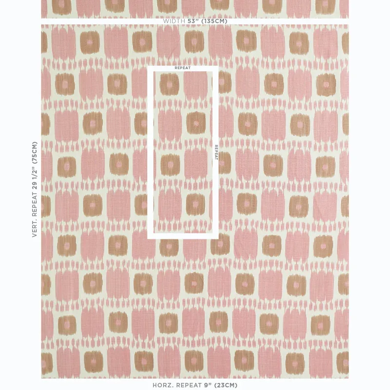 KANDIRA Fabric – PINK | Schumacher | Wallpaper Twins KANDIRA fabric PINK color by Schumacher