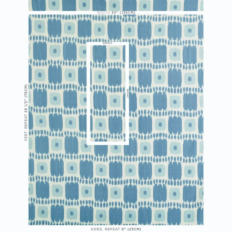 KANDIRA Fabric – SKY | Schumacher | Wallpaper Twins KANDIRA fabric SKY color by Schumacher