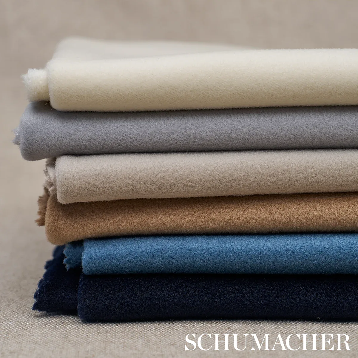 KARLA FLEECED WOOL Fabric – IVORY | Schumacher | Wallpaper T KARLA FLEECED WOOL fabric IVORY color by Schumacher