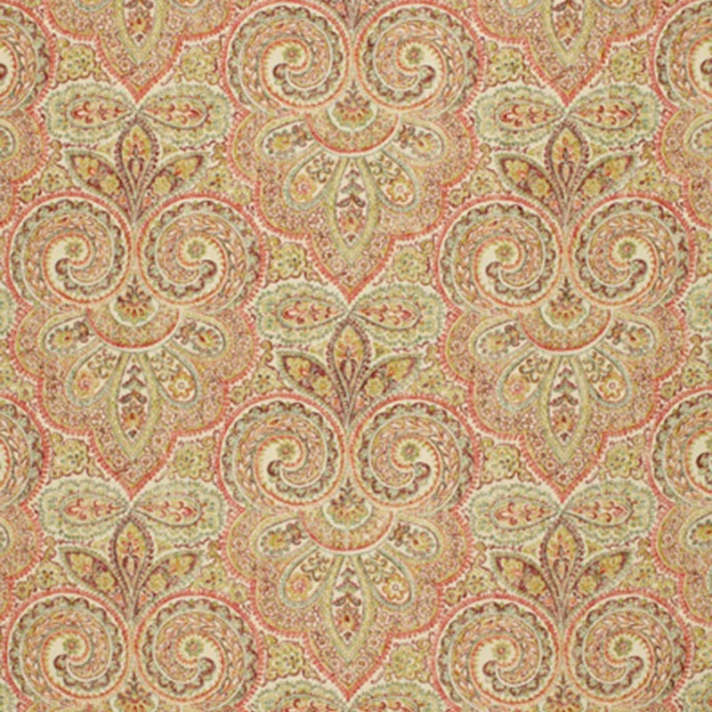 KASHAN PAISLEY fabric GEMSTONE color by Schumacher