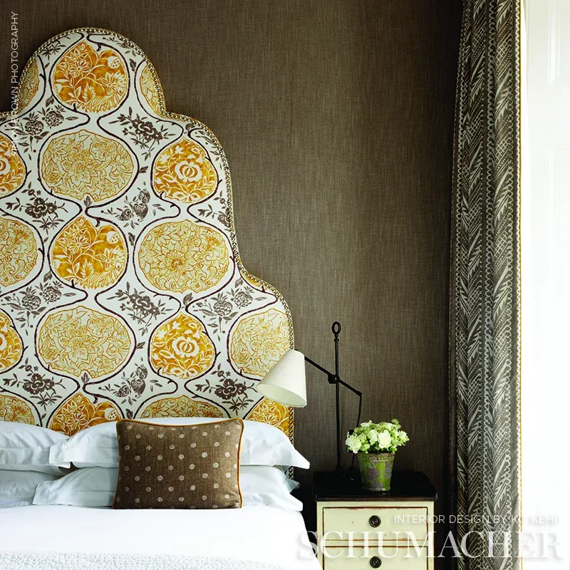 KATSUGI Fabric – GOLD AND MUSHROOM | Schumacher | Wallpaper KATSUGI fabric GOLD AND MUSHROOM color by Schumacher