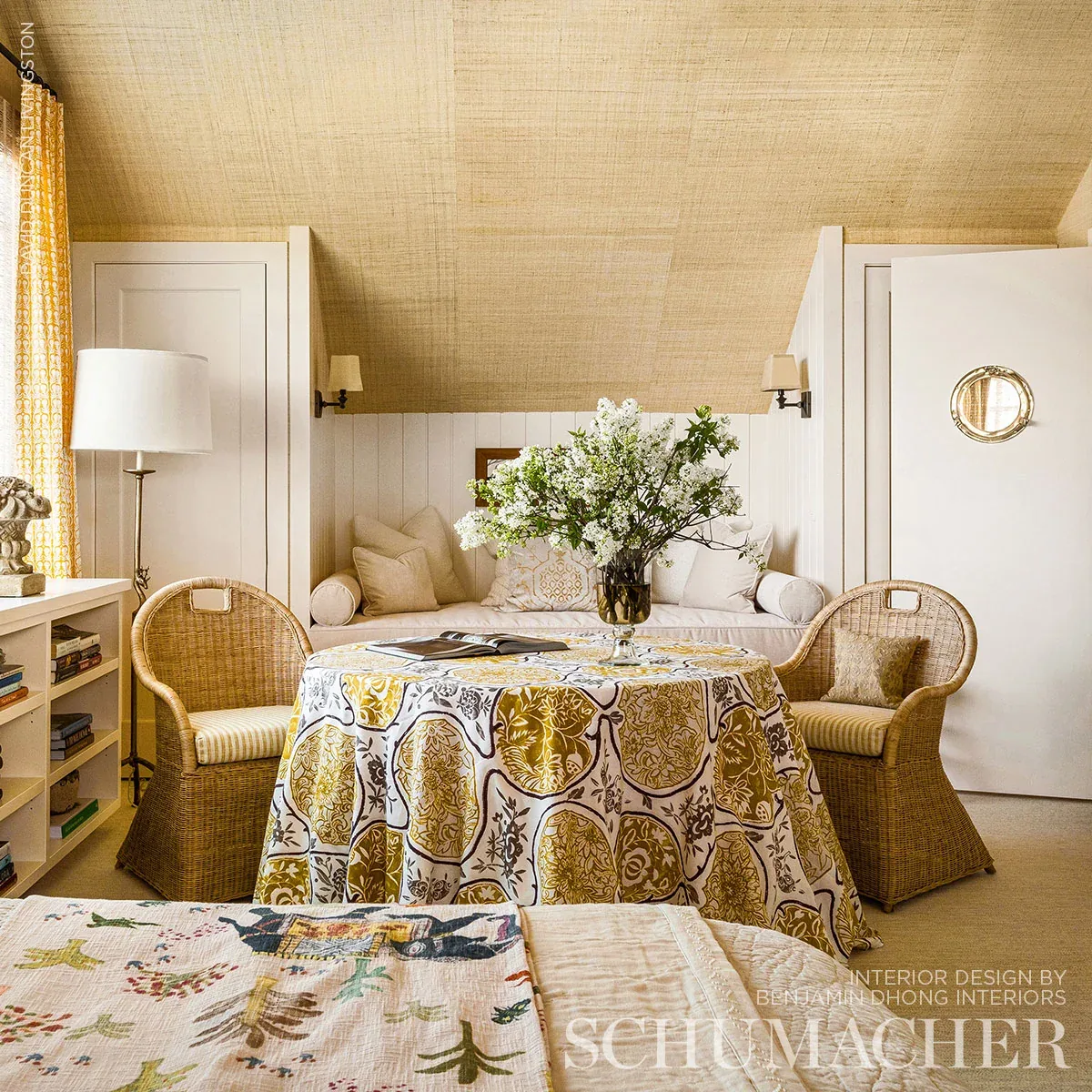 KATSUGI Fabric – GOLD AND MUSHROOM | Schumacher | Wallpaper KATSUGI fabric GOLD AND MUSHROOM color by Schumacher