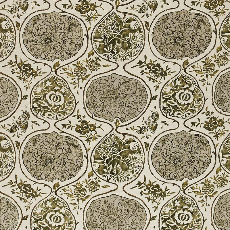 KATSUGI fabric LINK AND SEPIA color by Schumacher