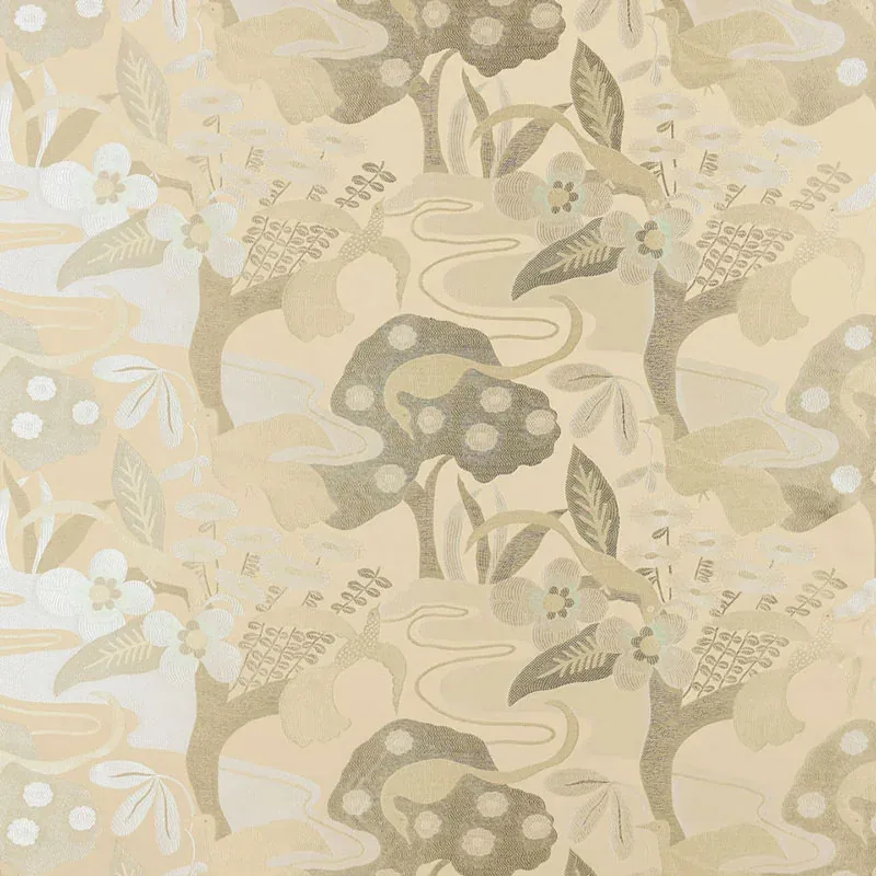 KATSURA LAMPAS fabric PLATINUM color by Schumacher