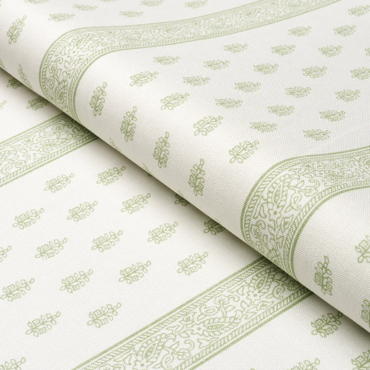 KATSURA STRIPE Fabric – LEAF | Schumacher | Wallpaper Twins KATSURA STRIPE fabric LEAF color by Schumacher