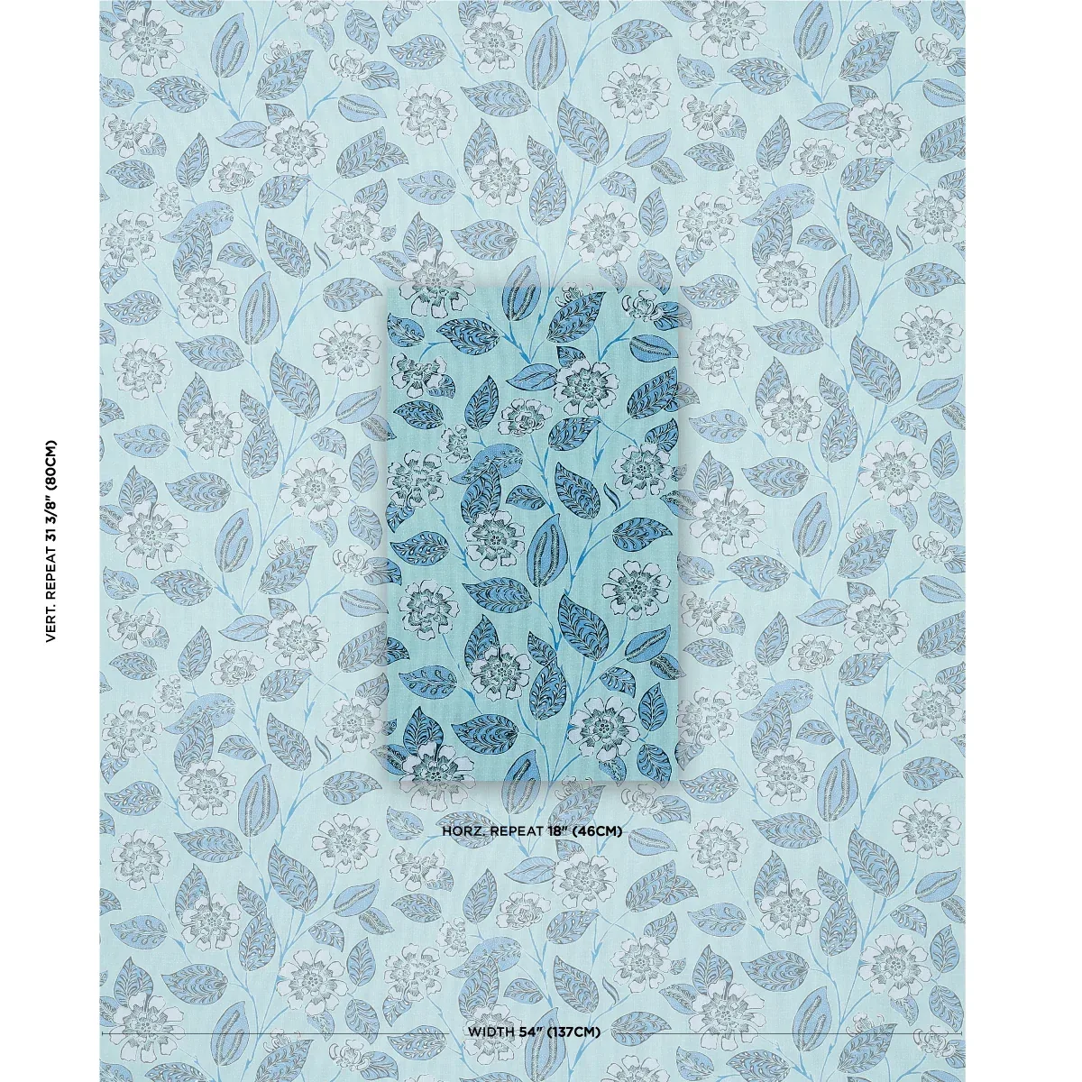 KAVA CAY INDOOR/OUTDOOR Fabric – BLUES | Schumacher | Wallpa KAVA CAY INDOOR/OUTDOOR fabric BLUES color by Schumacher