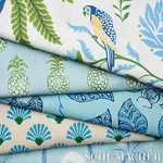 KAVA CAY INDOOR/OUTDOOR Fabric – BLUES | Schumacher | Wallpa KAVA CAY INDOOR/OUTDOOR fabric BLUES color by Schumacher