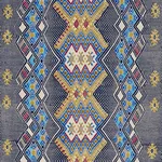 KAYA HAND WOVEN BROCADE Fabric – BLUE | Schumacher | Wallpap KAYA HAND WOVEN BROCADE fabric BLUE color by Schumacher