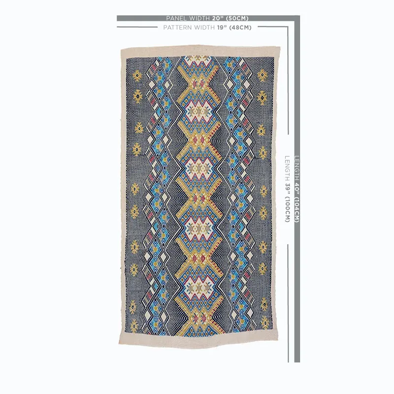 KAYA HAND WOVEN BROCADE Fabric – BLUE | Schumacher | Wallpap KAYA HAND WOVEN BROCADE fabric BLUE color by Schumacher