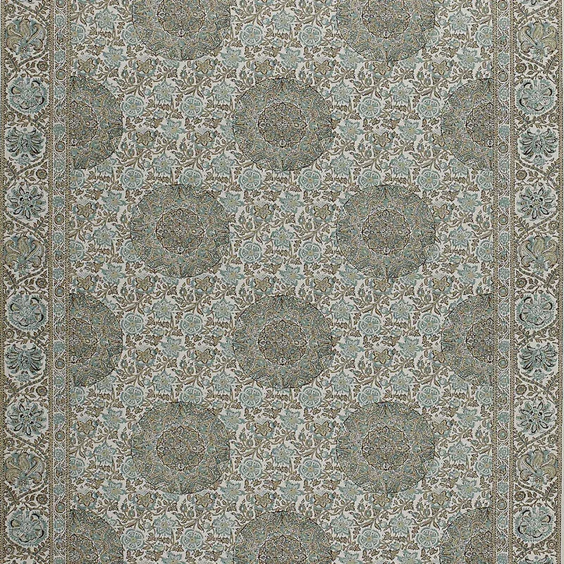 KAYA MEDALLION fabric MINERAL color by Schumacher