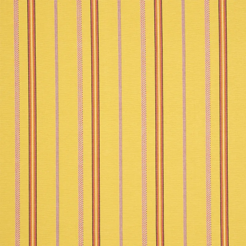 KAYENTA STRIPE fabric YELLOW color by Schumacher
