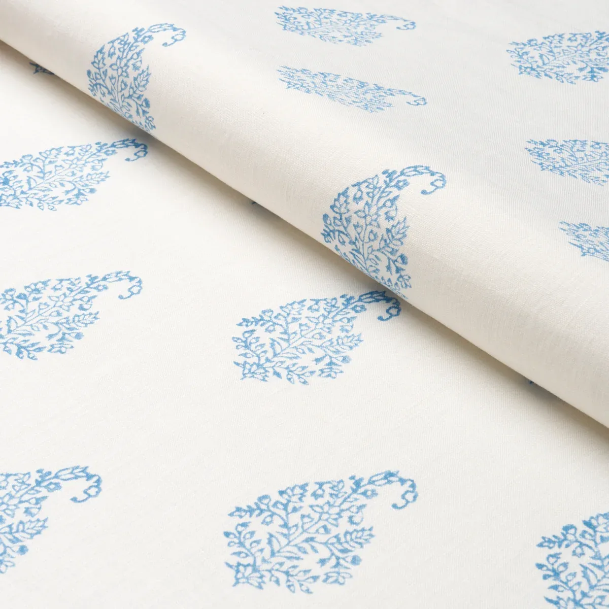 KERALA PAISLEY fabric BLUE color by Schumacher