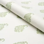 KERALA PAISLEY Fabric – LEAF | Schumacher | Wallpaper Twins KERALA PAISLEY fabric LEAF color by Schumacher