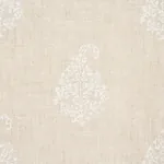 KERALA PAISLEY Fabric – WHITE ON NEUTRAL | Schumacher | Wall KERALA PAISLEY fabric WHITE ON NEUTRAL color by Schumacher