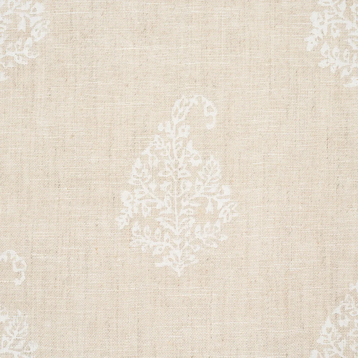 KERALA PAISLEY Fabric – WHITE ON NEUTRAL | Schumacher | Wall KERALA PAISLEY fabric WHITE ON NEUTRAL color by Schumacher
