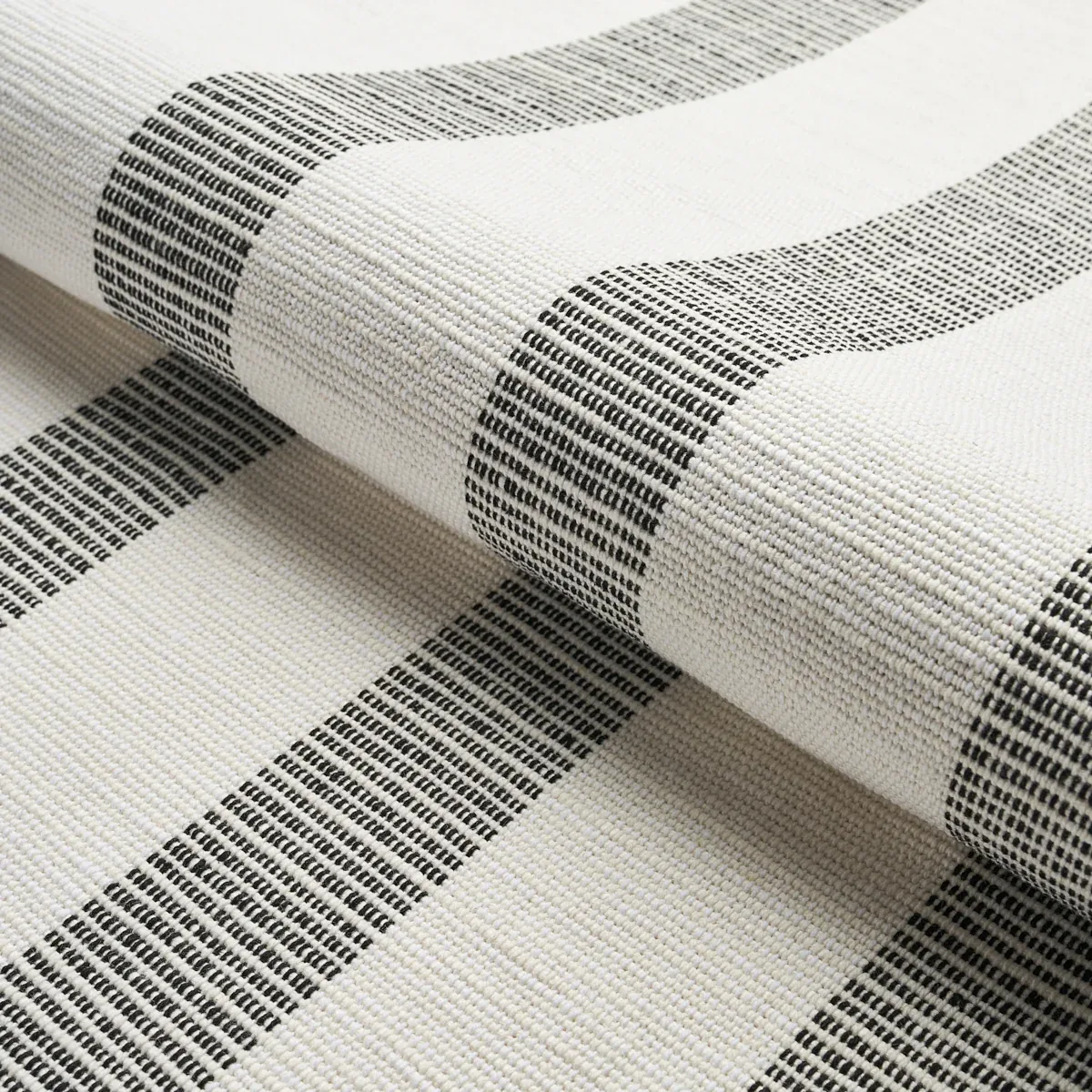 KETLEY PERFORMANCE STRIPE fabric BLACK color by Schumacher