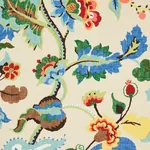 KHANTAU TREE fabric CREAM color by Schumacher
