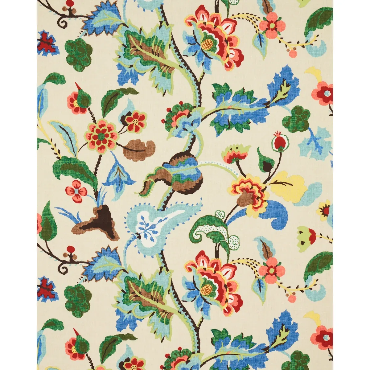 KHANTAU TREE fabric CREAM color by Schumacher