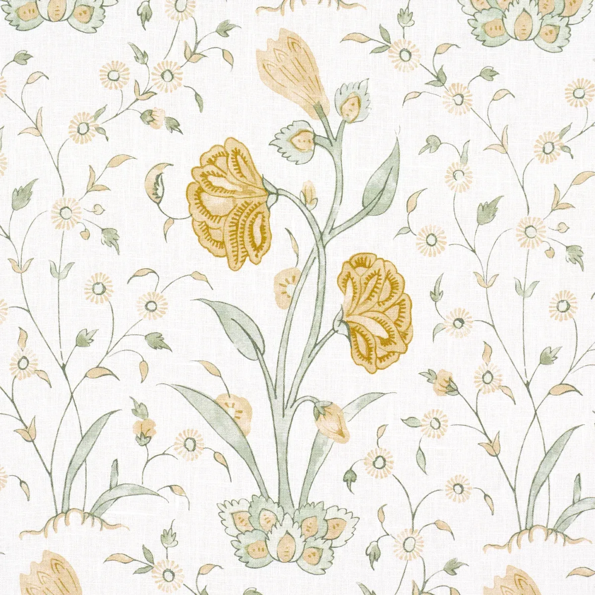 KHILANA FLORAL fabric MARIGOLD color by Schumacher