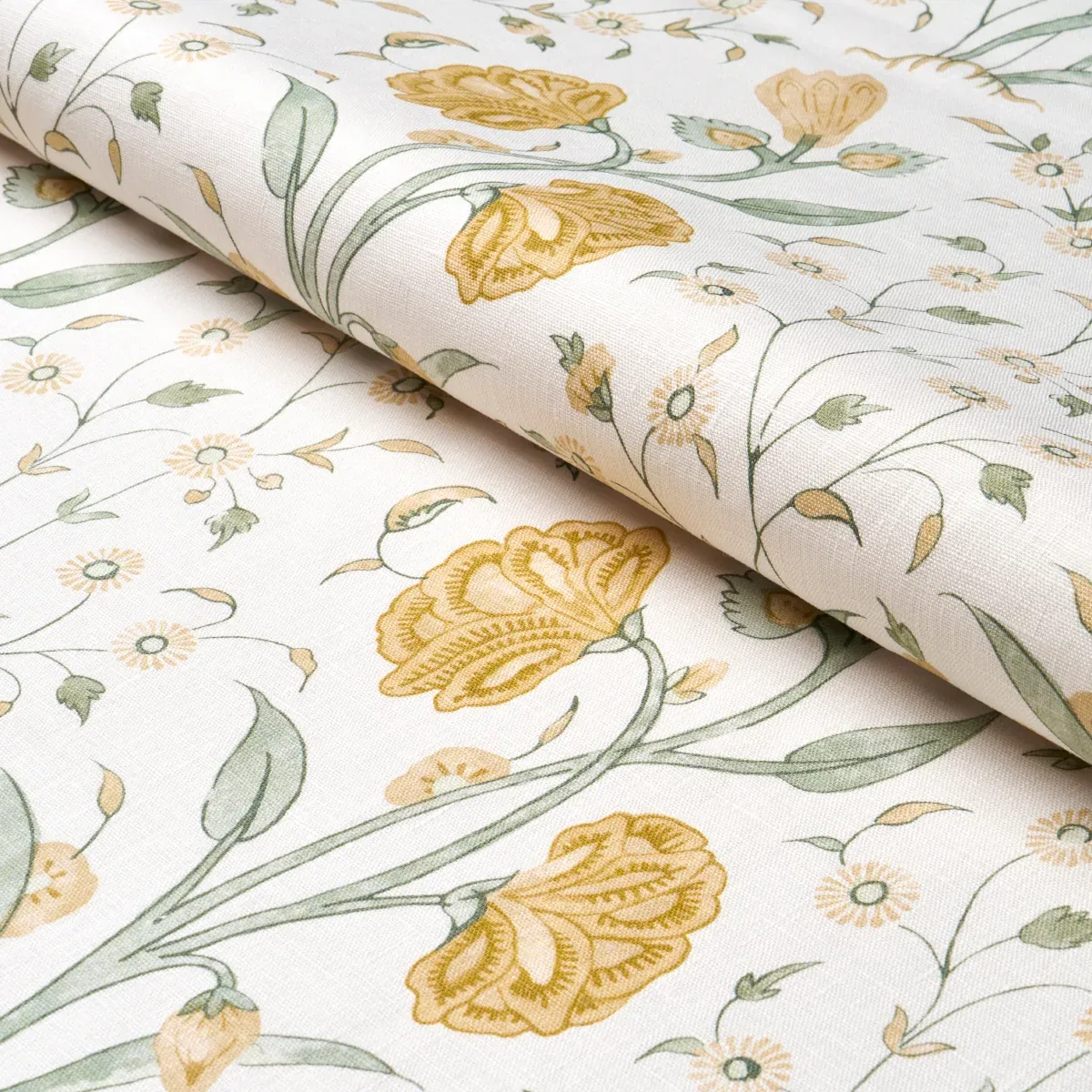 KHILANA FLORAL fabric MARIGOLD color by Schumacher
