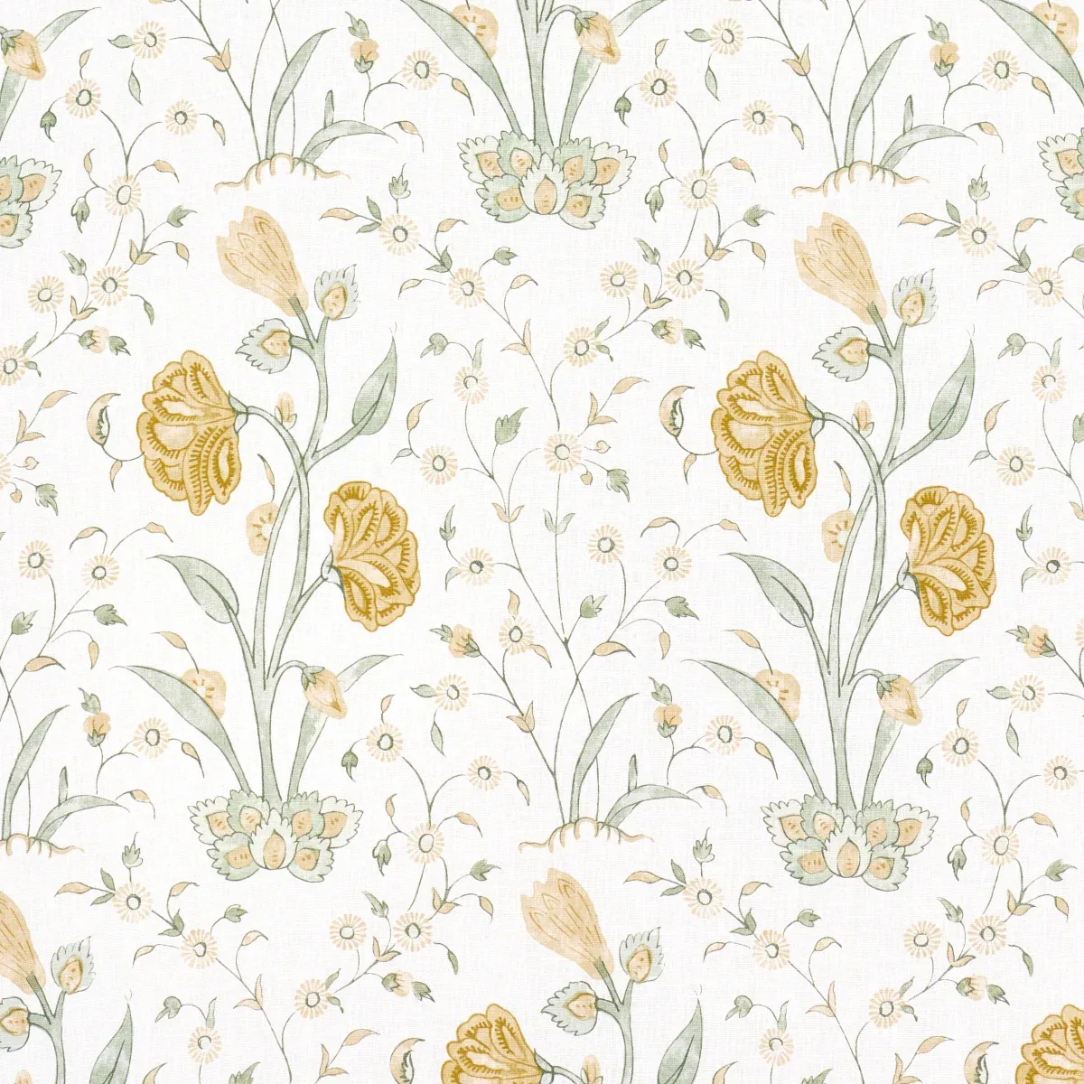 KHILANA FLORAL fabric MARIGOLD color by Schumacher