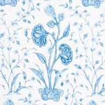 KHILANA FLORAL fabric PORCELAIN color by Schumacher