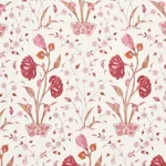 KHILANA FLORAL fabric ROSE color by Schumacher