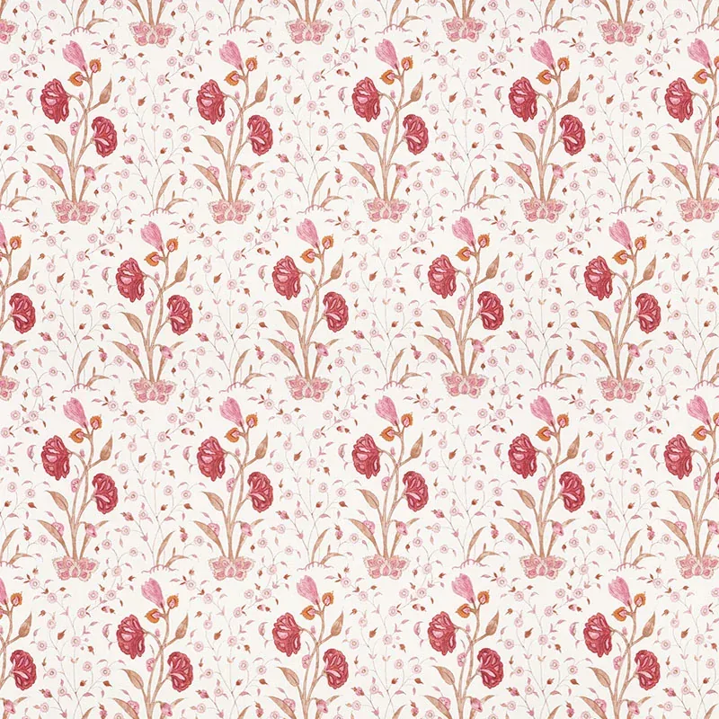 KHILANA FLORAL fabric ROSE color by Schumacher