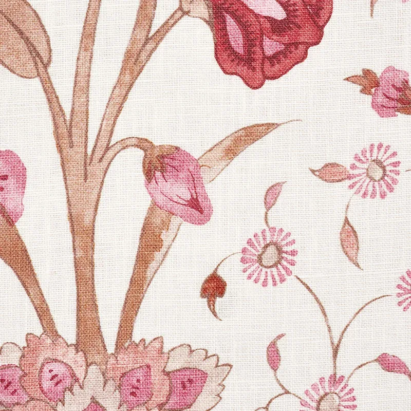 KHILANA FLORAL fabric ROSE color by Schumacher