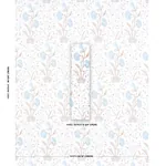 KHILANA FLORAL Fabric – SKY | Schumacher | Wallpaper Twins KHILANA FLORAL fabric SKY color by Schumacher