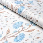 KHILANA FLORAL Fabric – SKY | Schumacher | Wallpaper Twins KHILANA FLORAL fabric SKY color by Schumacher