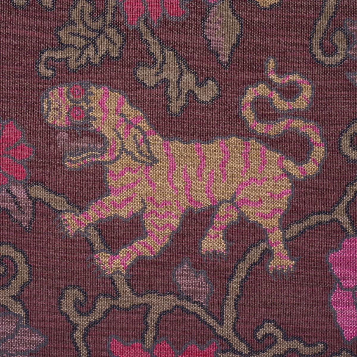 KHOTAN WEAVE Fabric – AUBERGINE | Schumacher | Wallpaper Twi KHOTAN WEAVE fabric AUBERGINE color by Schumacher