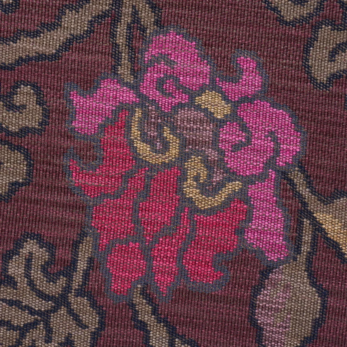 KHOTAN WEAVE Fabric – AUBERGINE | Schumacher | Wallpaper Twi KHOTAN WEAVE fabric AUBERGINE color by Schumacher