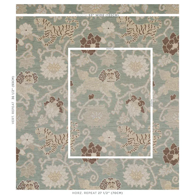 KHOTAN WEAVE fabric MINERAL color by Schumacher