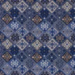 KILIM WEAVE fabric BLUE color by Schumacher
