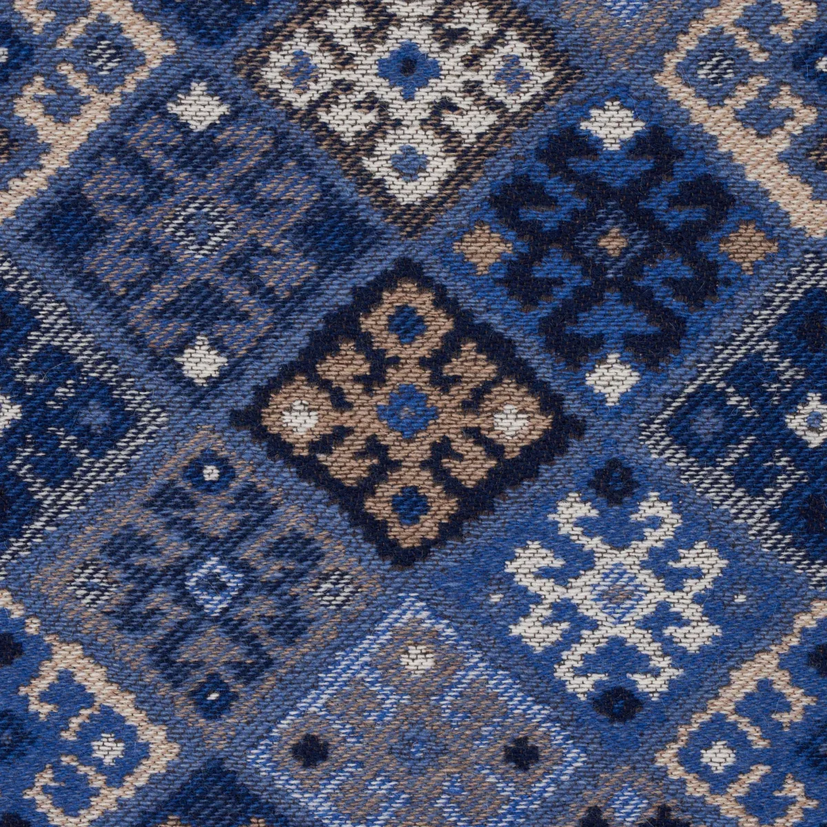 KILIM WEAVE fabric BLUE color by Schumacher