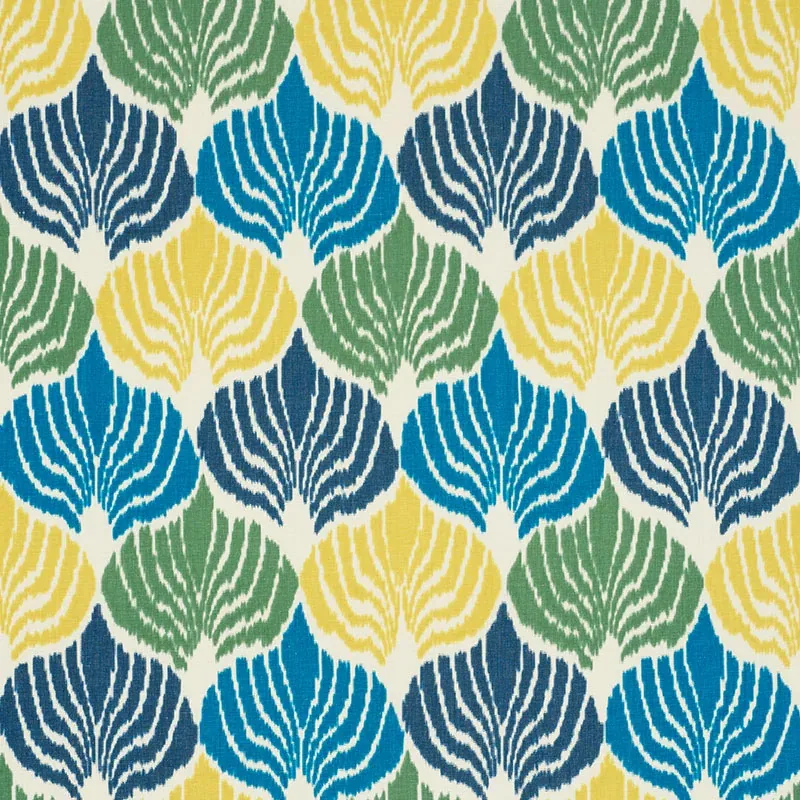 KIMONO IKAT fabric COASTAL color by Schumacher