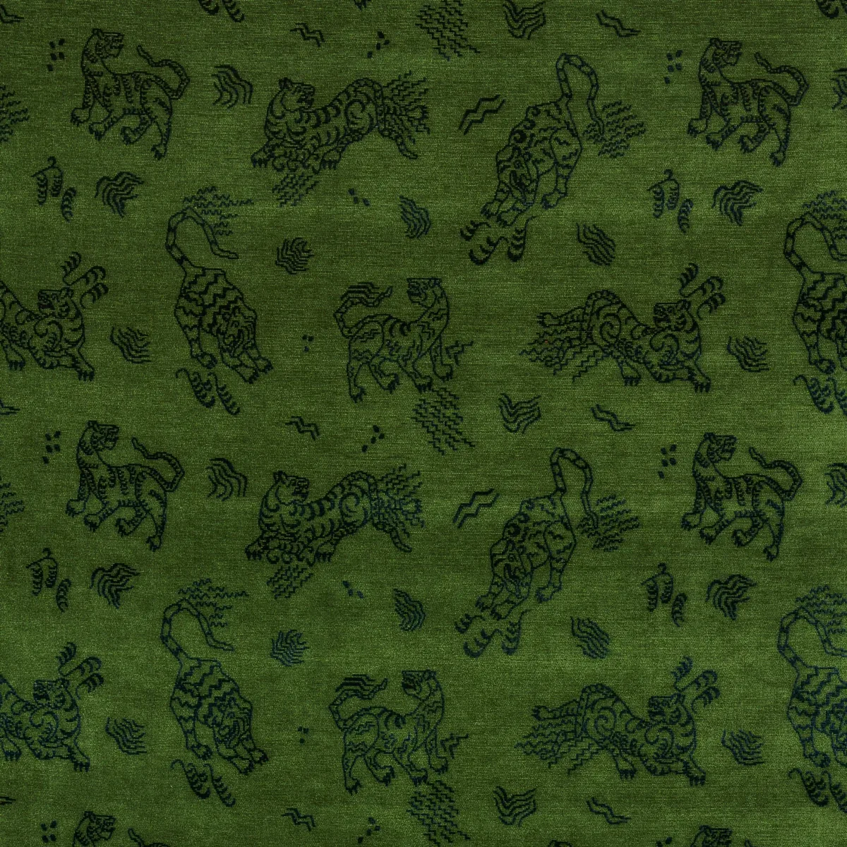 KINABALU VELVET fabric EMERALD color by Schumacher