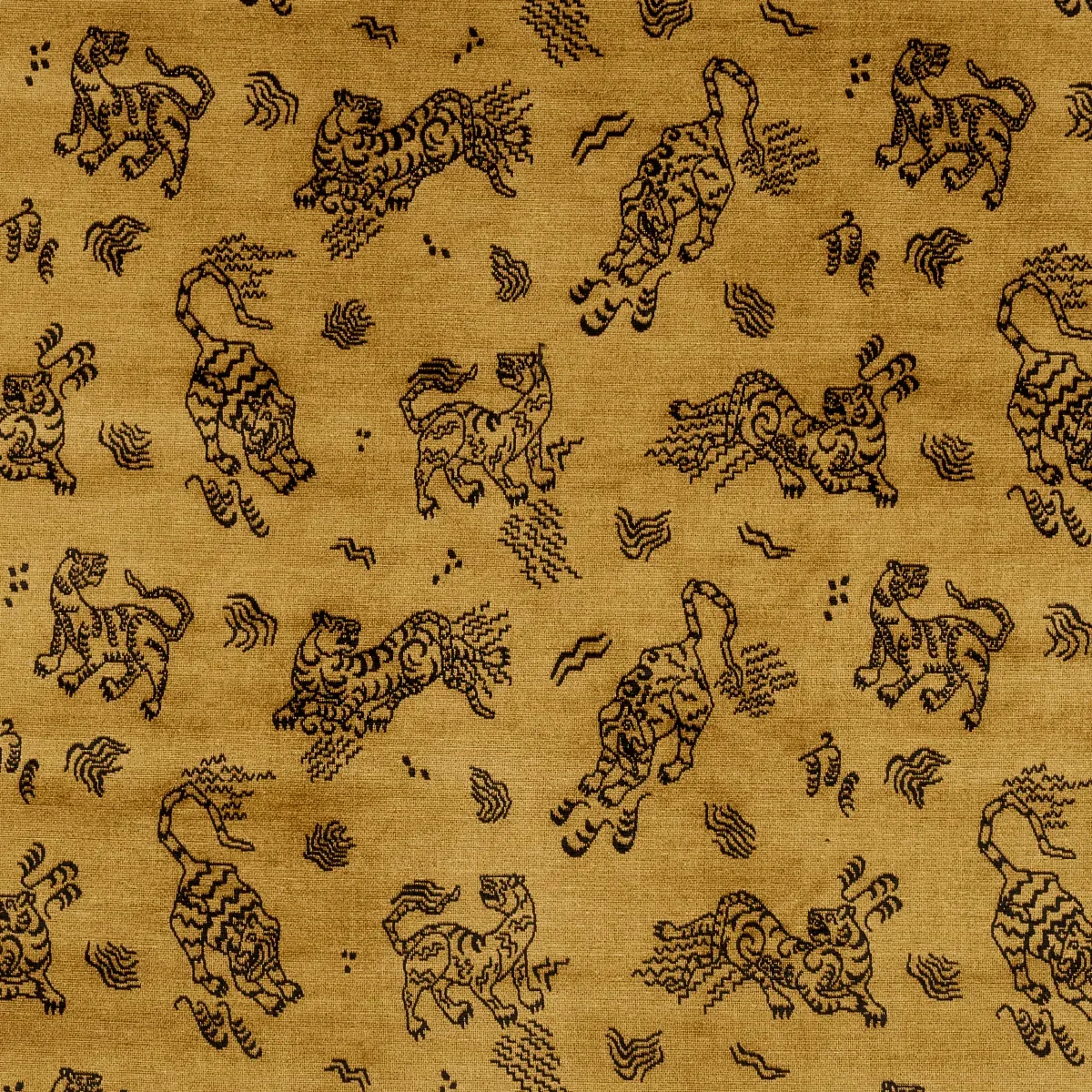 KINABALU VELVET fabric GOLD color by Schumacher