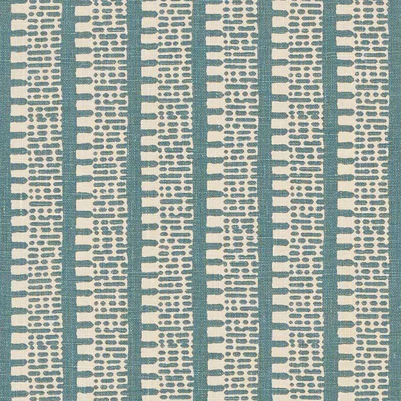 KIOSK fabric PEACOCK BLUE color by Schumacher